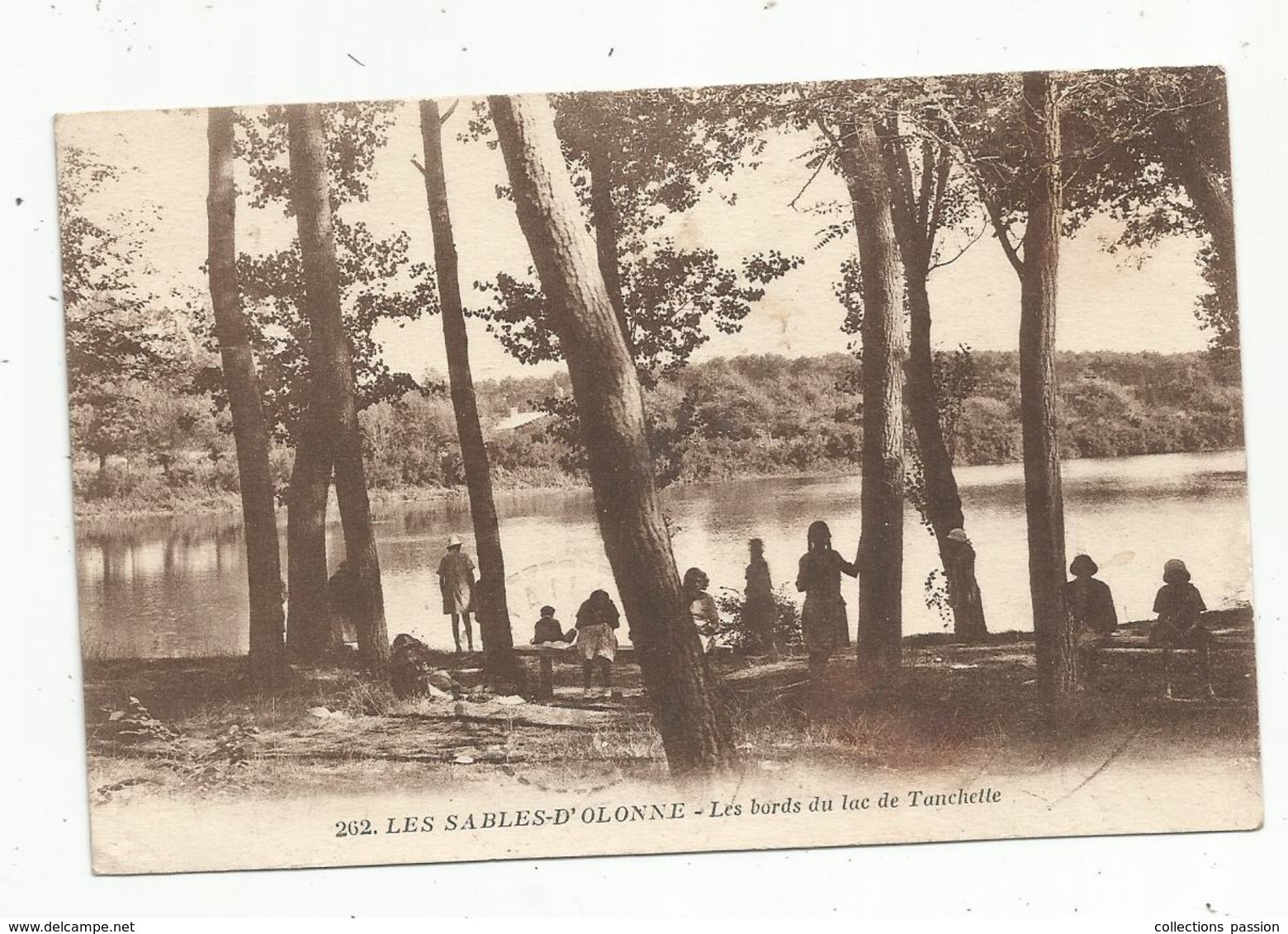 Cp, 85 , LES SABLES D'OLONNE ,les Bords Du Lac De TANCHETTE , Voyagée - Sables D'Olonne