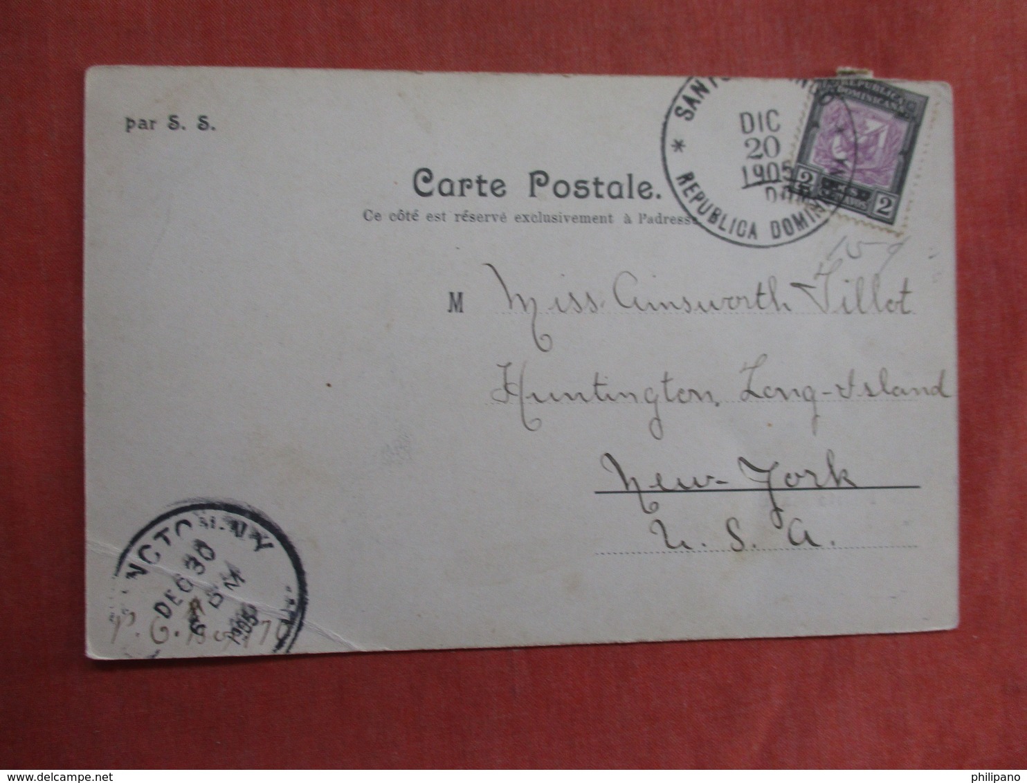 Puerto Plata    Dominican Republic   Has Stamp & Cancel      Ref 3761 - Dominican Republic