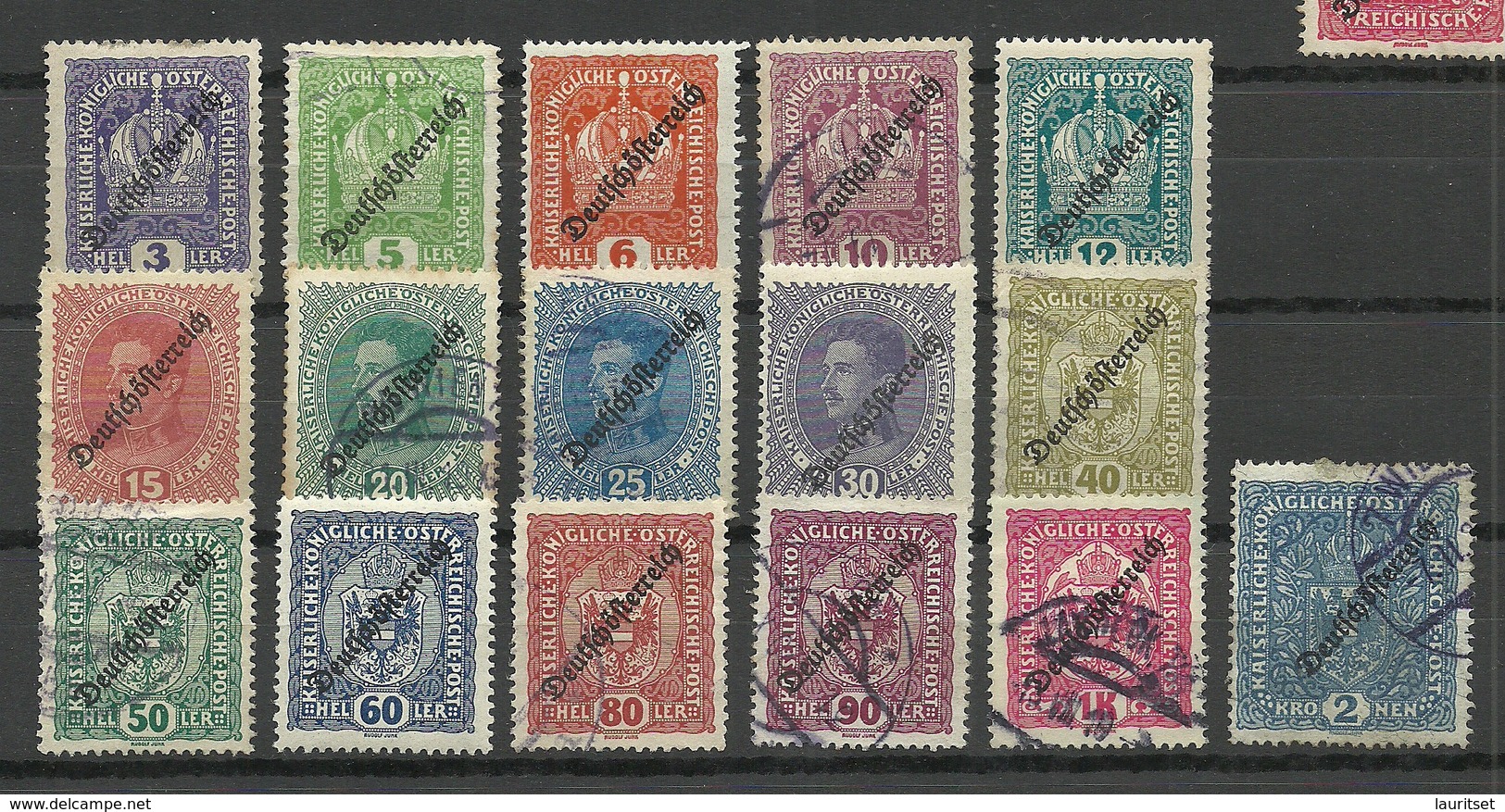 Österreich Austria 1918/19 Michel 228 - 243 O/* - Gebraucht