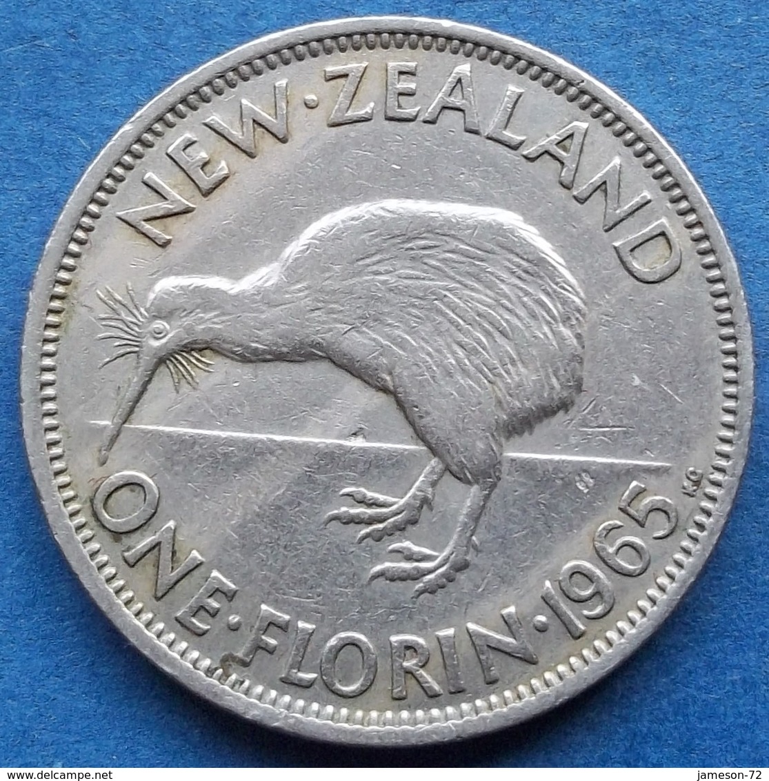 NEW ZEALAND - 1 Florin 1965 "kiwi Bird" KM# 28.2 Elizabeth II - Edelweiss Coins - New Zealand