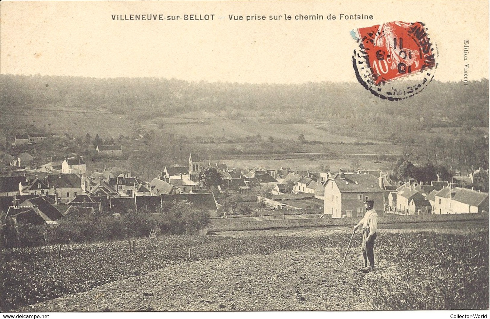 Villeneuve Sur Bellot, Vue Prise Sur Le Chemin De Fontaine - Autres & Non Classés