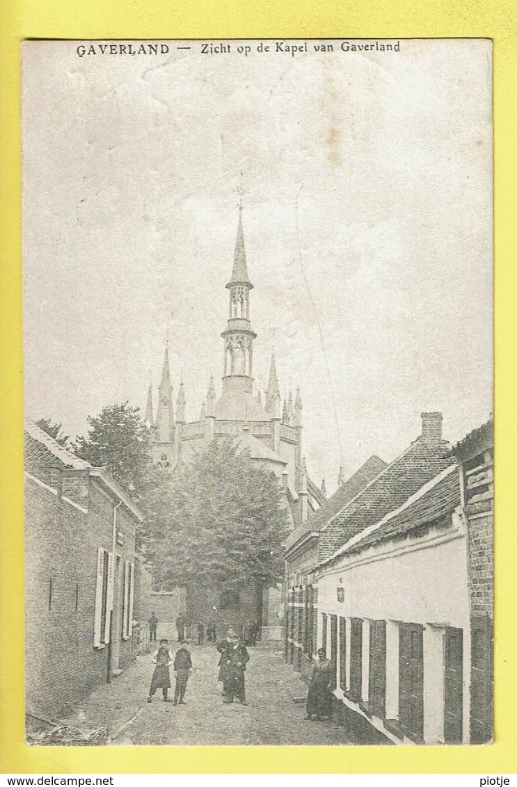 * Melsele (Beveren Waas - Gaverland) * Zicht Op De Kapel Van Gaverland, Vue Sur La Chapelle, Animée, Old Rare - Beveren-Waas