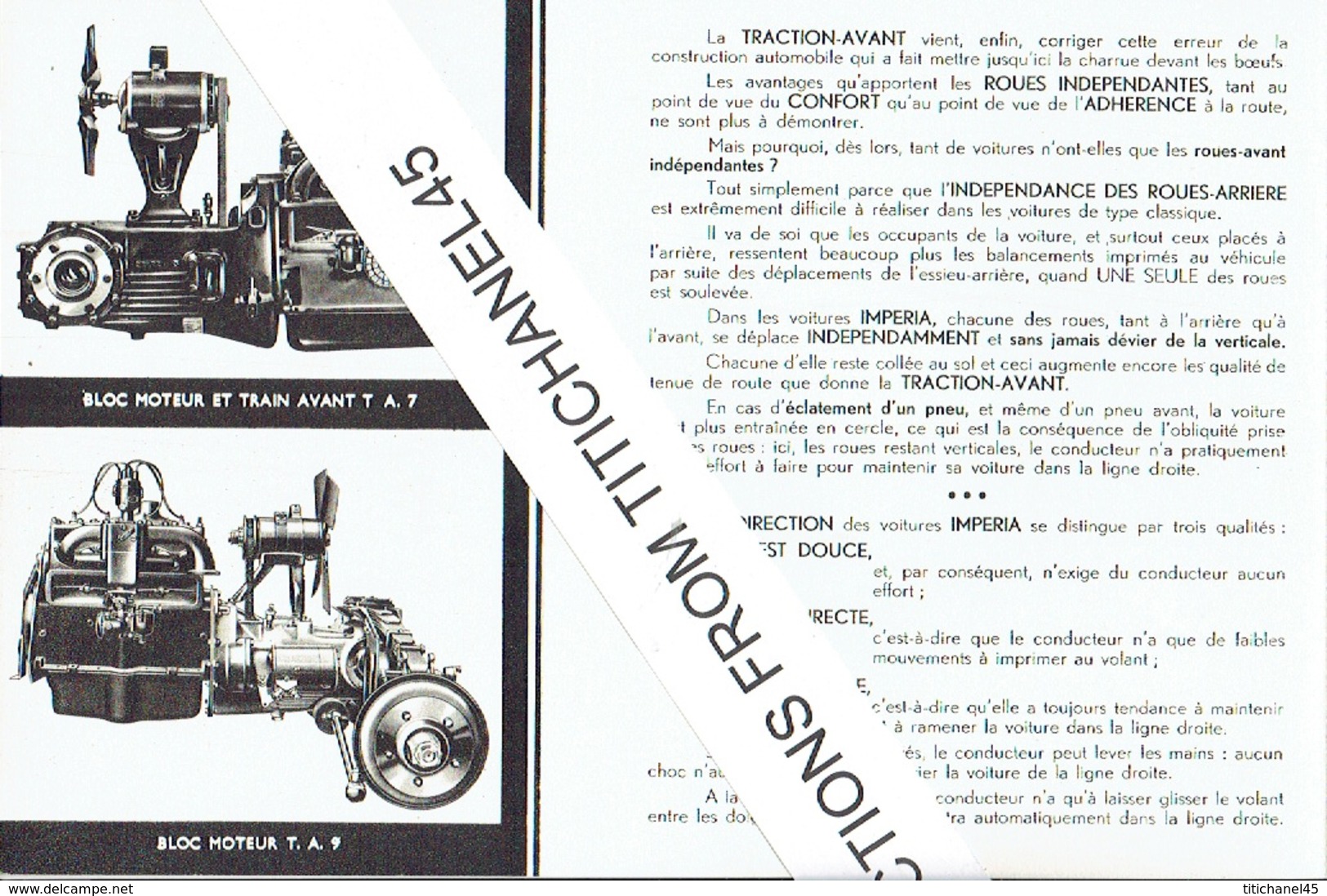 Superbe Catalogue 1935 AUTOMOBILES IMPERIA  "HIRONDELLE" & "DIANE" à NESSONVAUX & à MORTSEL-ANVERS