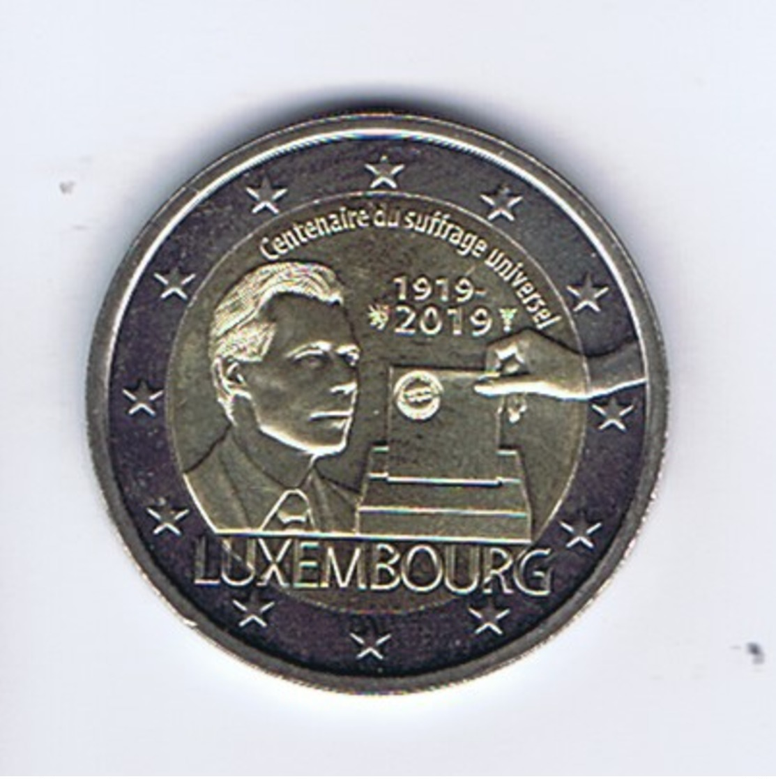 Lussemburgo - 2 Euro Commemorativo Anno 2019- 100° Anniversario Suffragio Elettorale - Lussemburgo
