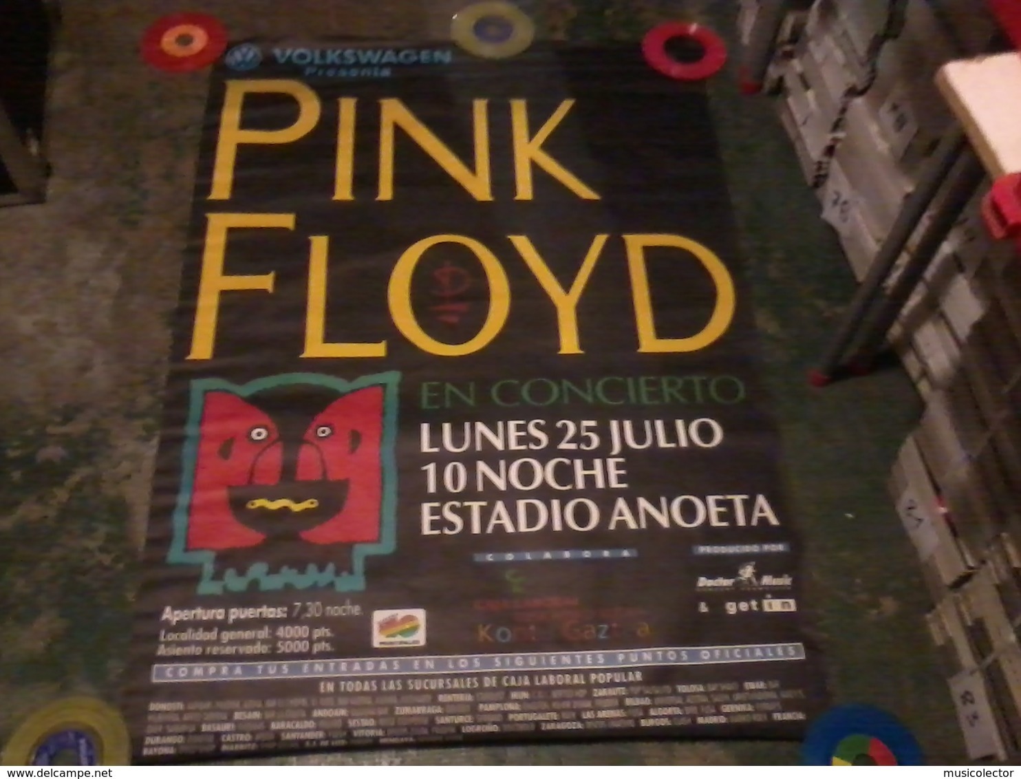 Pink Floyd San Sebastián 1994  Affiche Originale Du Concert  100x140  Cm Neuf - Manifesti & Poster