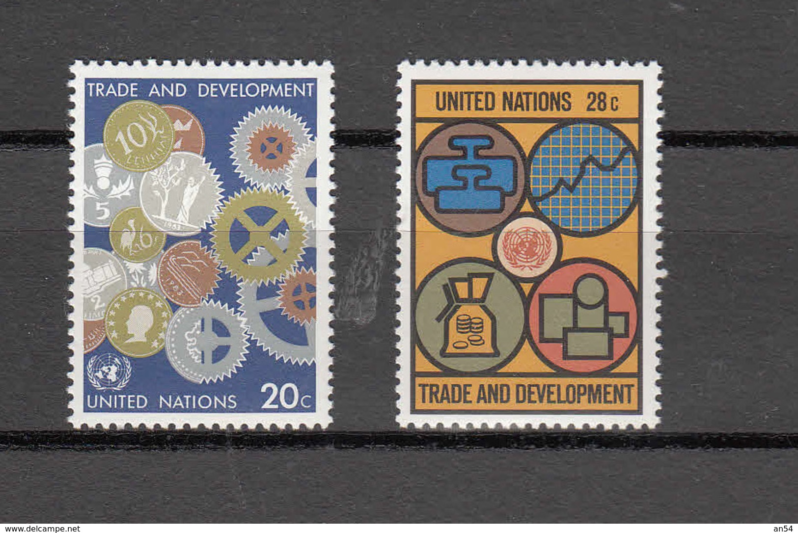 NATIONS  UNIES  NEW-YORK    1983     N°   388-389  NEUFS**   CATALOGUE YVERT&TELLIER - Neufs