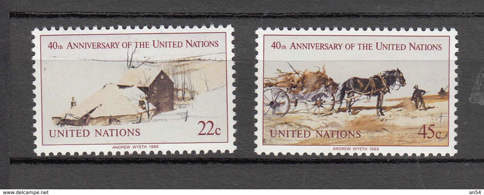 NATIONS  UNIES  NEW-YORK    1985     N°   438-439  + BLOC N°8    NEUFS**   CATALOGUE YVERT&TELLIER - Neufs