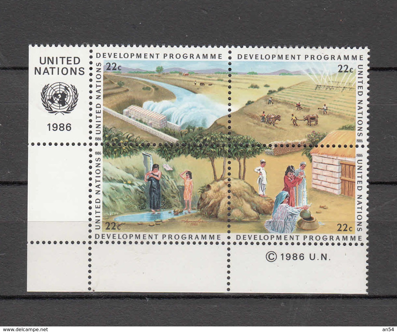 NATIONS  UNIES  NEW-YORK    1986     N°   459 à 462     NEUFS**   CATALOGUE YVERT&TELLIER - Neufs