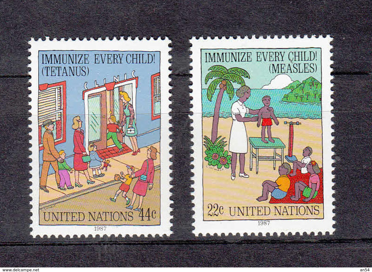 NATIONS  UNIES  NEW-YORK    1987     N°   510-511     NEUFS**   CATALOGUE YVERT&TELLIER - Neufs