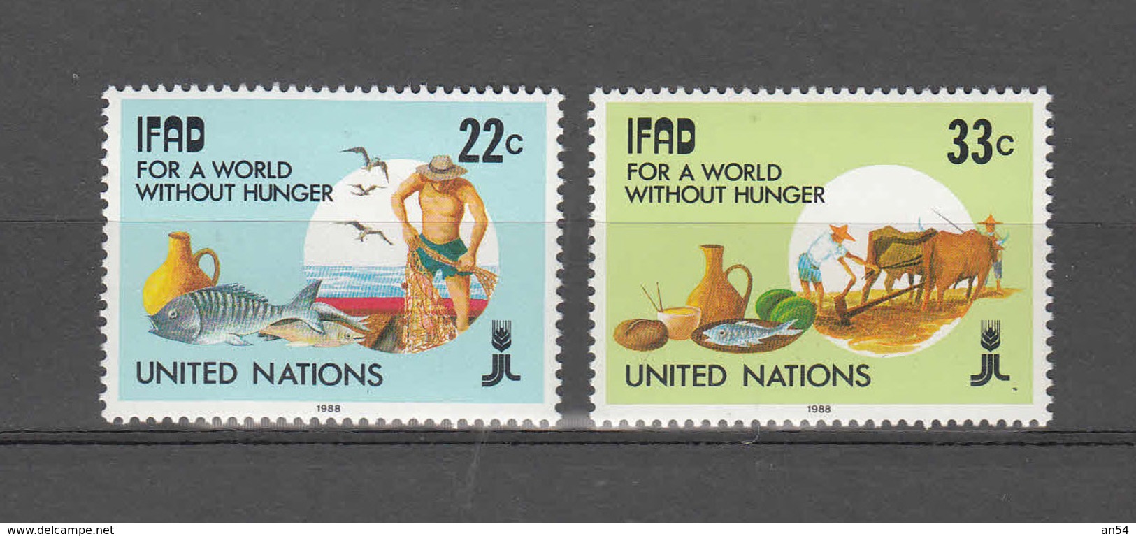 NATIONS  UNIES  NEW-YORK    1988     N°   512-513-514     NEUFS**   CATALOGUE YVERT&TELLIER - Neufs