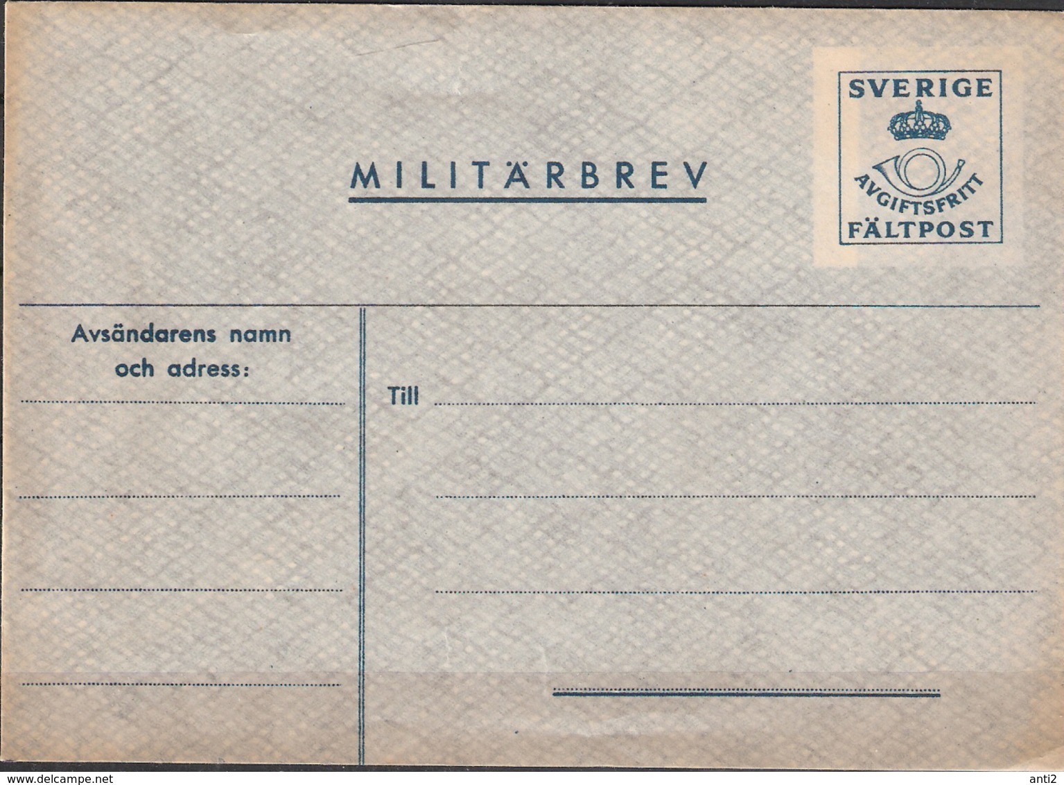 Sweden  Military Letter - Unused - Lettres & Documents