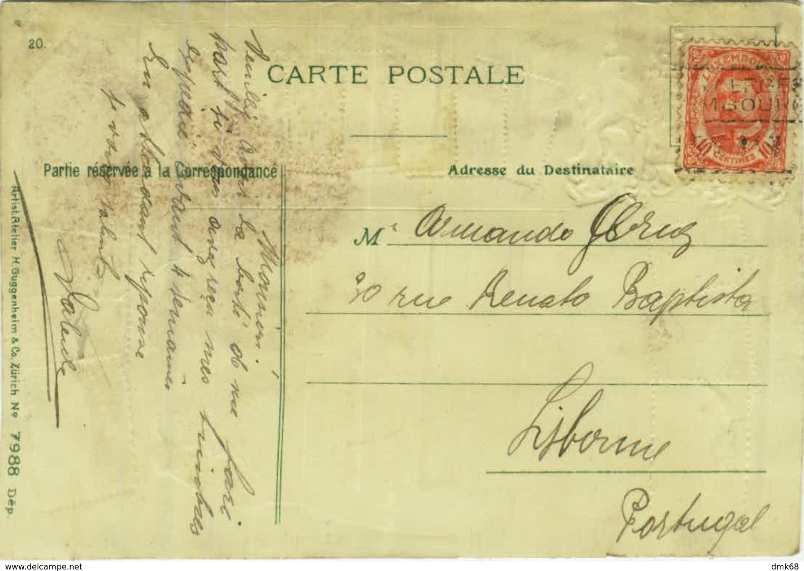 LUXEMBOURG - ETTELBRUCK PENSIONAT DE DOCTRINE CHRETIENNE - EMBOSSED POSTCARD BY HENRY STEINHAUSER - BARTS 1900s (BG6701) - Ettelbruck