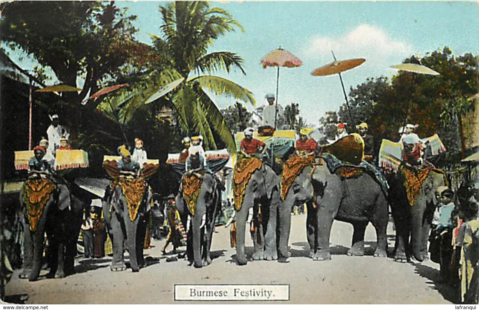 Pays Div-ref W471- Myanmar - Burma - Burmese Festivity - Elephant - Elephants  - - Myanmar (Burma)