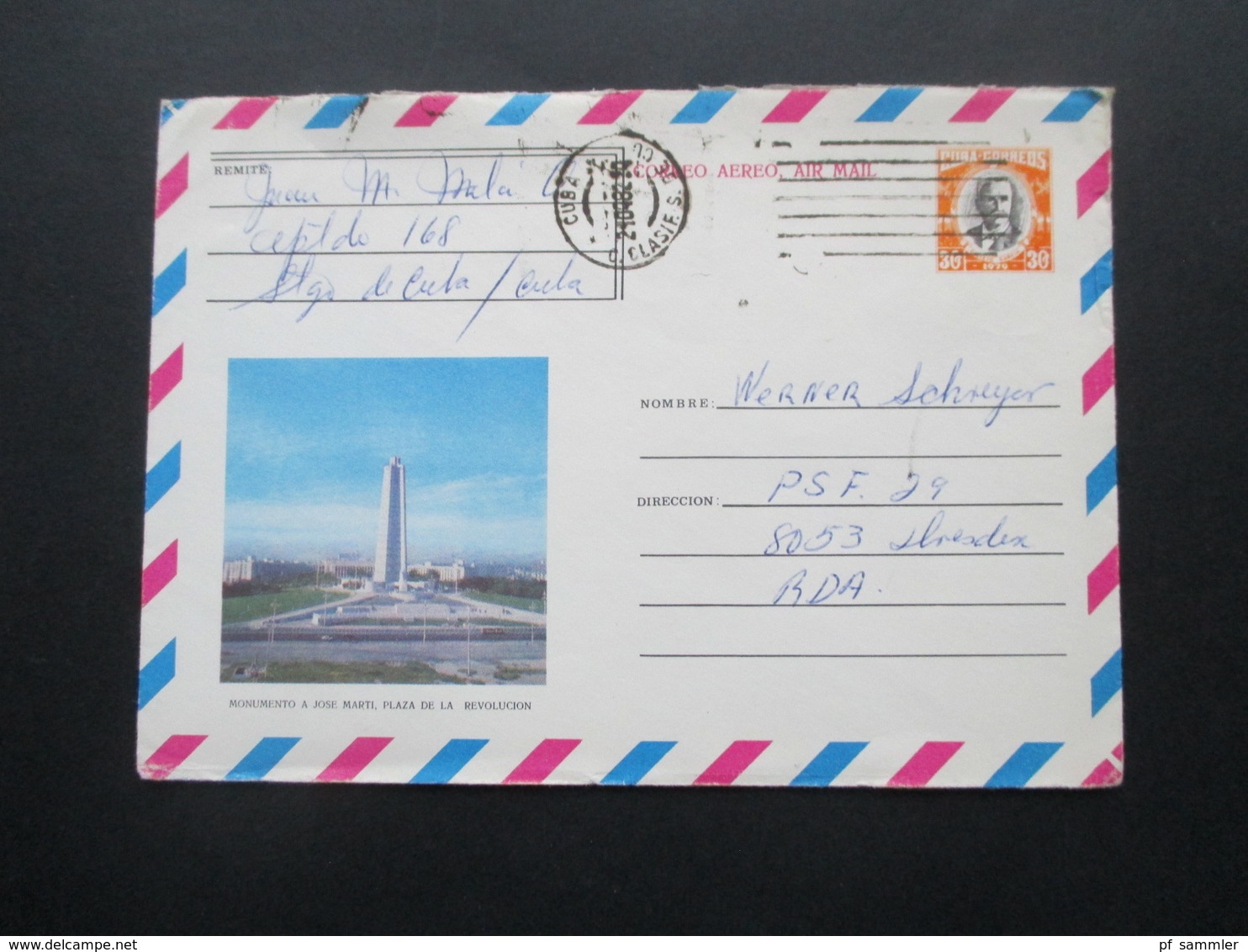 Kuba / Cuba 1975 - 1982 Air Mail Letter / Aerogramme in die DDR 18 Belege Luftpost