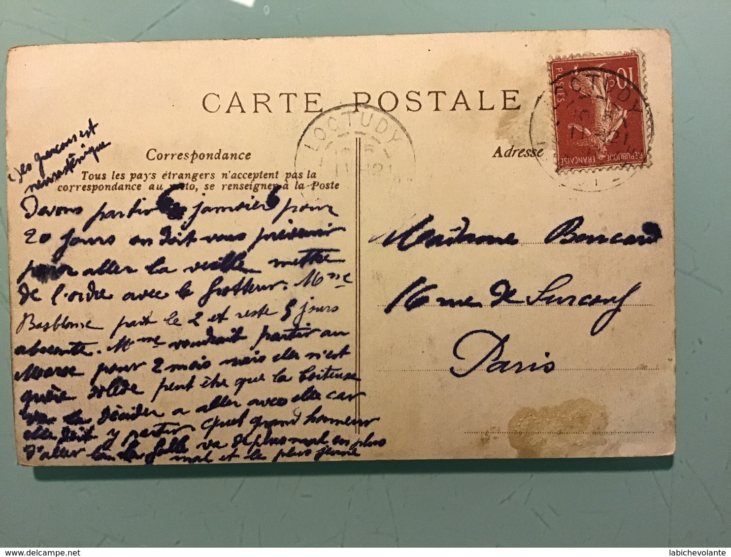 Carte-Photo. - Une Noce Auvergnate ( Cachet LOCTUDY ) - Noces