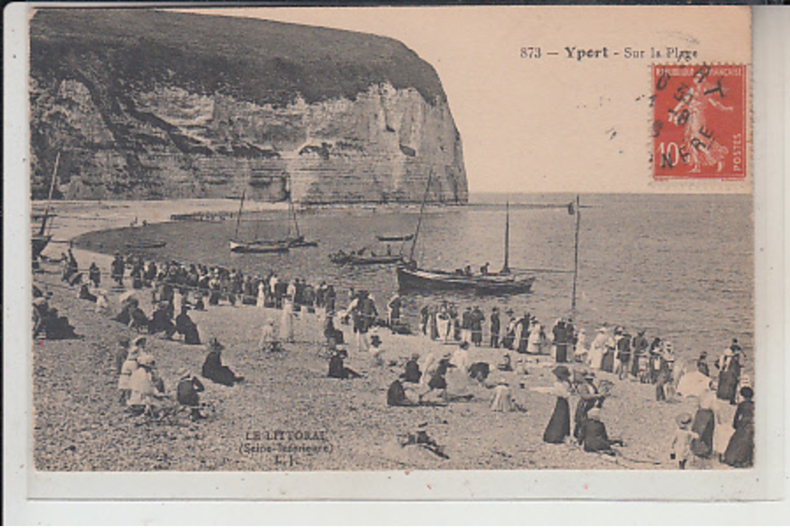 76  - YPORT -  Sur La Plage...  ( écrite En 1918...) - Yport