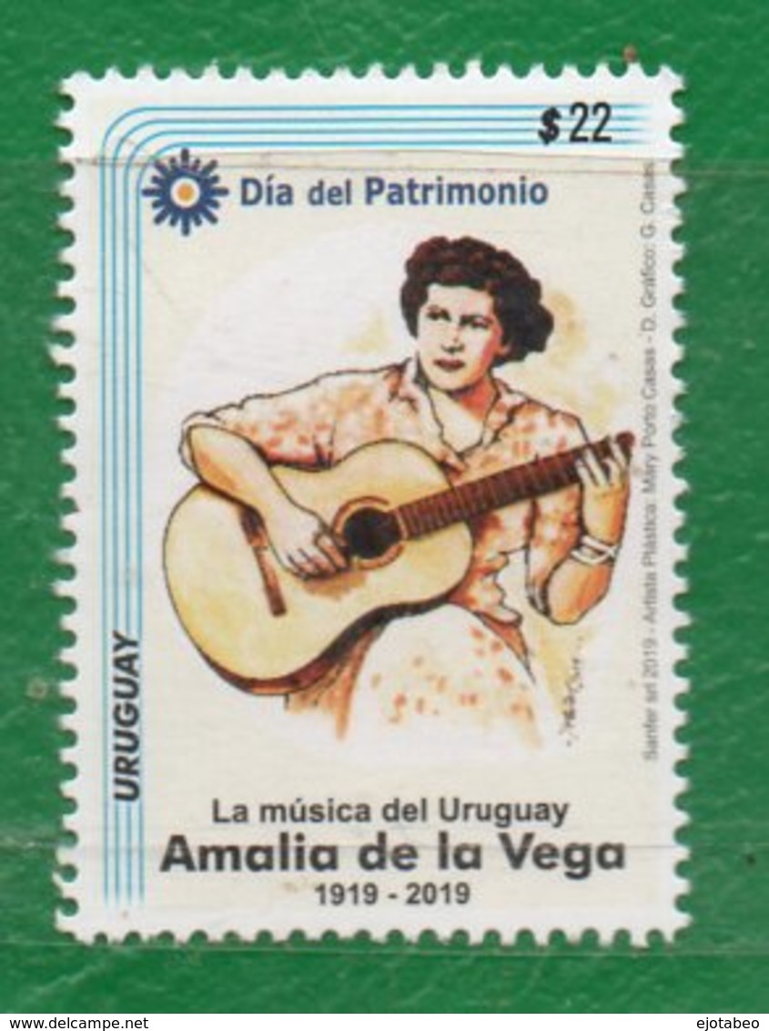 1688 URUGUAY 2019-Amalia De La Vega-Día Del Patrimonio-TT: Cantante,Guitarras,Mates - Uruguay