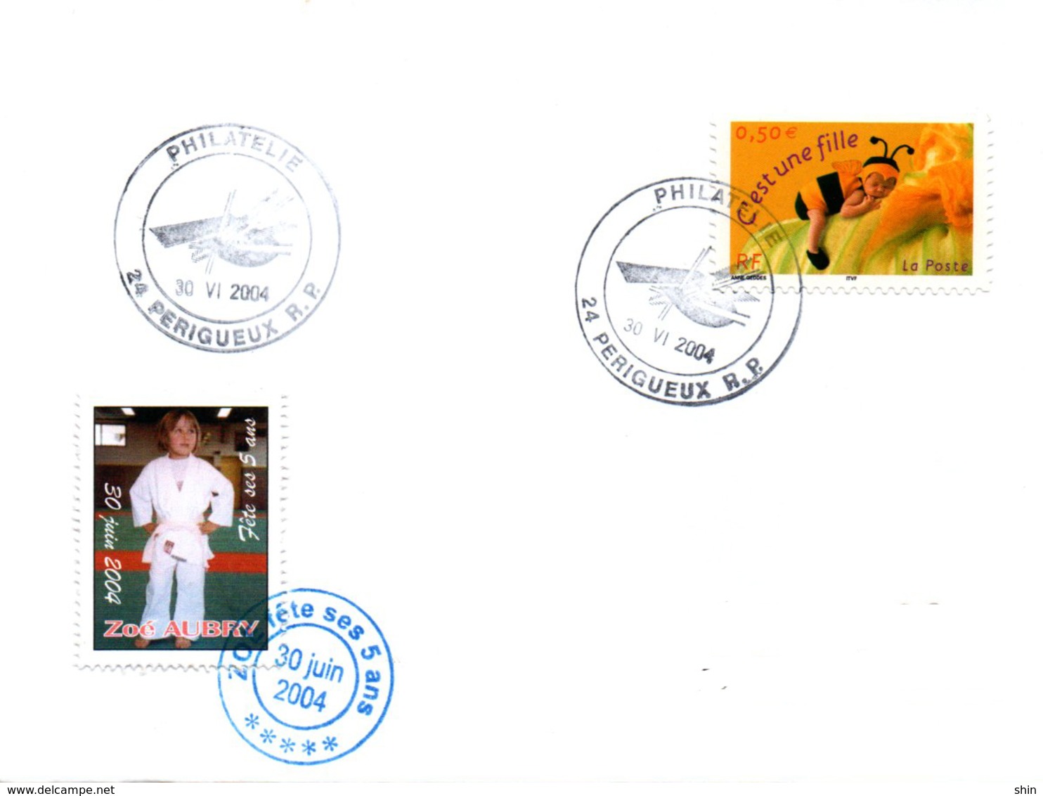 JUDO Vignette Sur Lettre - Judo