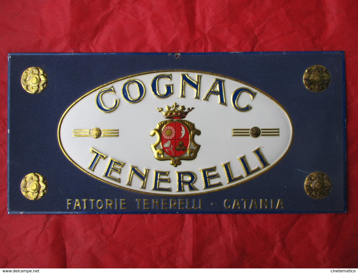 Targa/insegna COGNAC TENERELLI - CATANIA - Schnaps & Bier