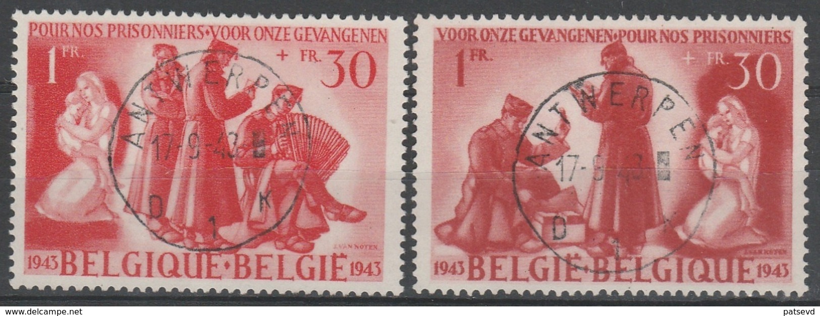 623/624 Voor De Krijgsgevangenen Oblit/gestp Centrale - Used Stamps