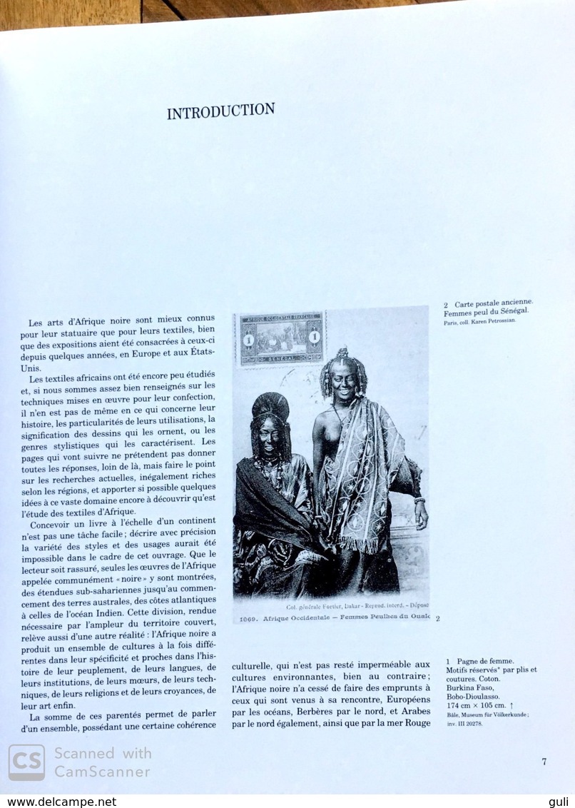 Livre Ouvrage D'Art- Afrique TEXTILES AFRICAINS Michele Coquet - Voir Description  Livre D'occasion - Art