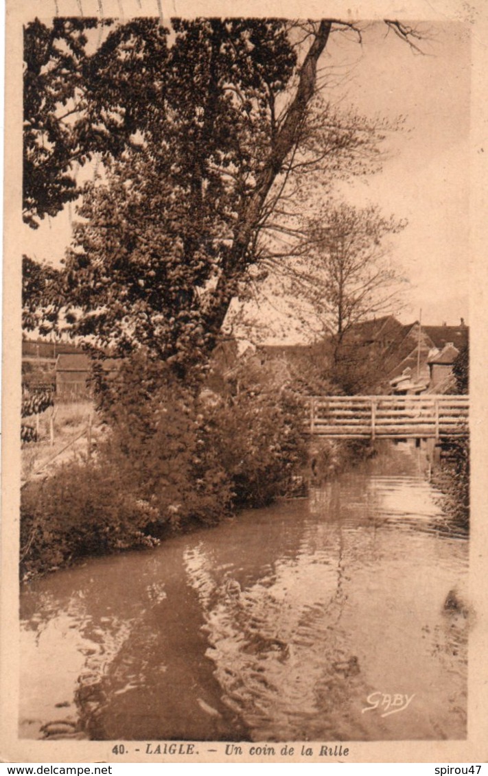 CPA LAIGLE - UN COIN DE LA RILLE - L'Aigle