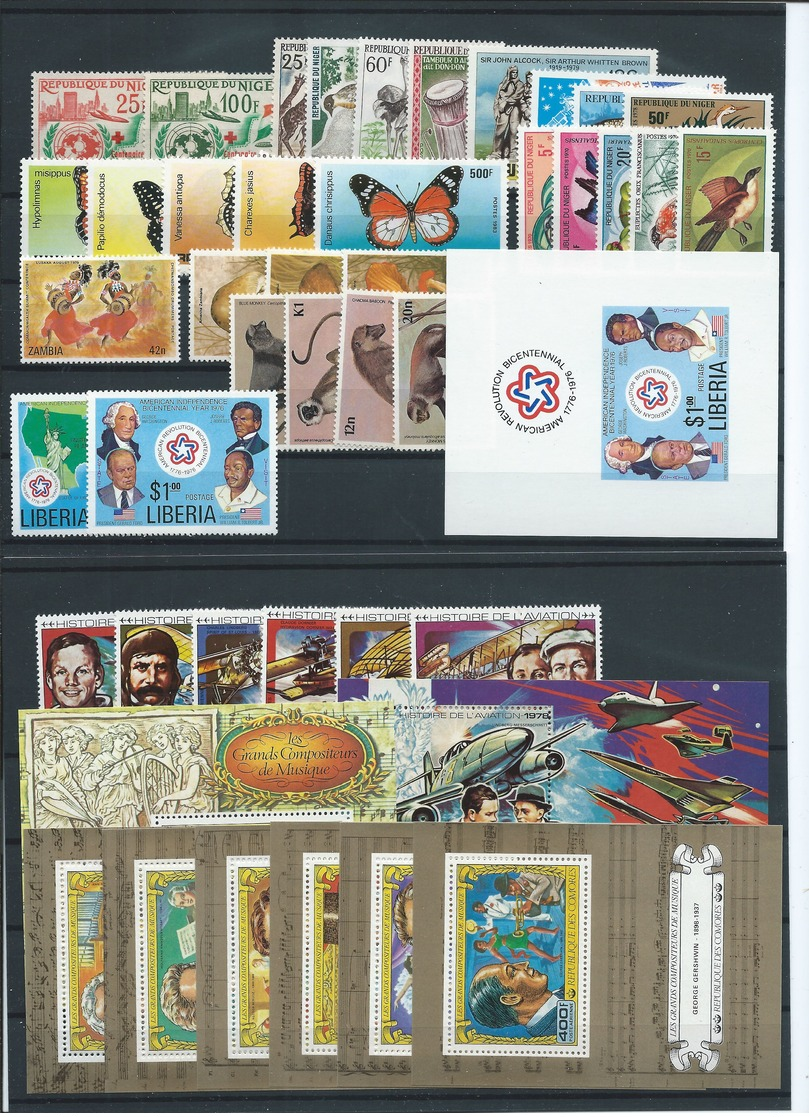 Africa ,  Enormous And Tidy Mint Party  On 15 Big Stock-cards  (as Per Scans) MNH - Lots & Kiloware (min. 1000 Stück)