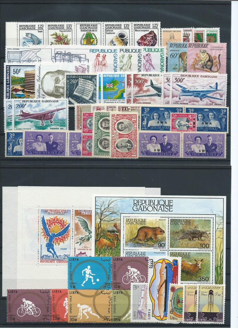 Africa ,  Enormous And Tidy Mint Party  On 15 Big Stock-cards  (as Per Scans) MNH - Lots & Kiloware (min. 1000 Stück)
