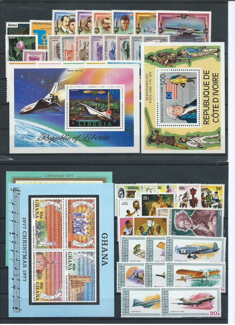 Africa ,  enormous and tidy mint party  on 15 big stock-cards  (as per scans) MNH