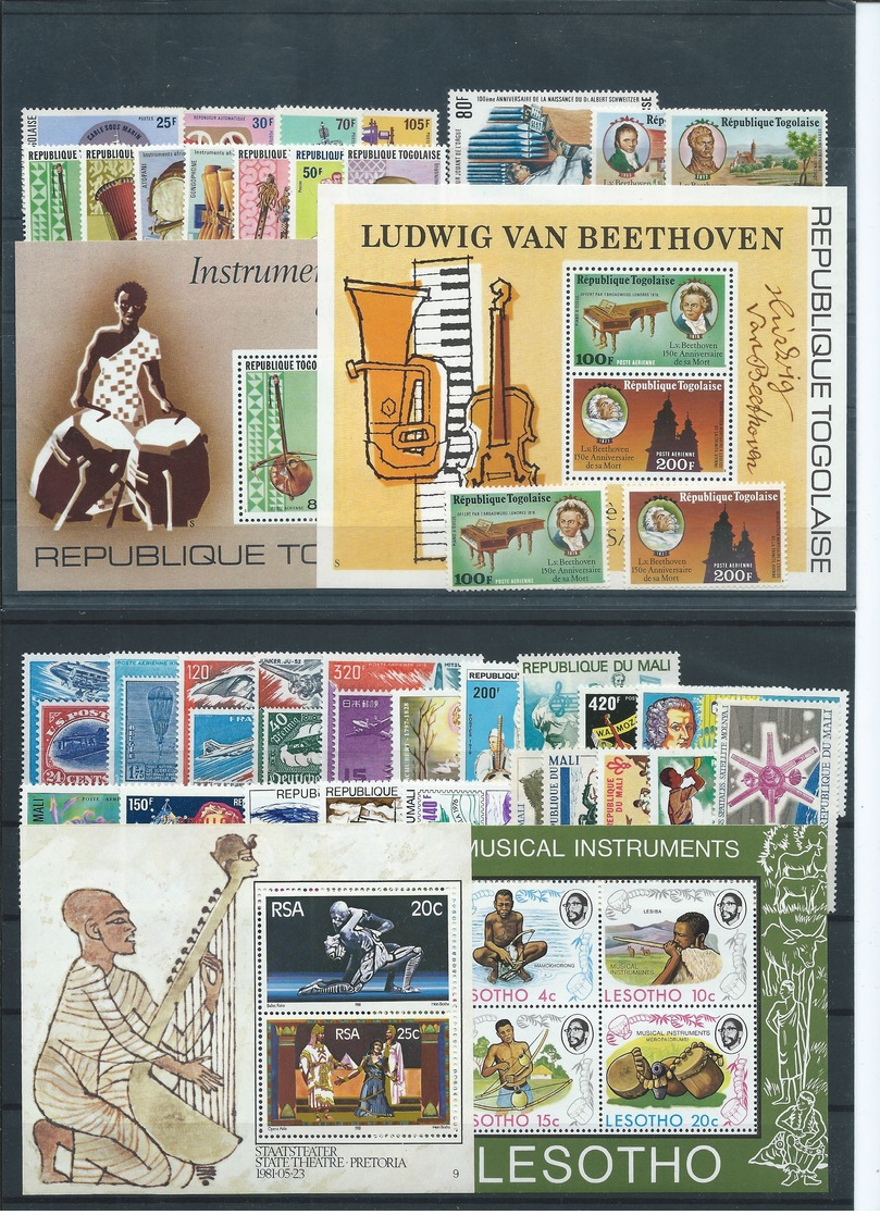 Africa ,  enormous and tidy mint party  on 15 big stock-cards  (as per scans) MNH
