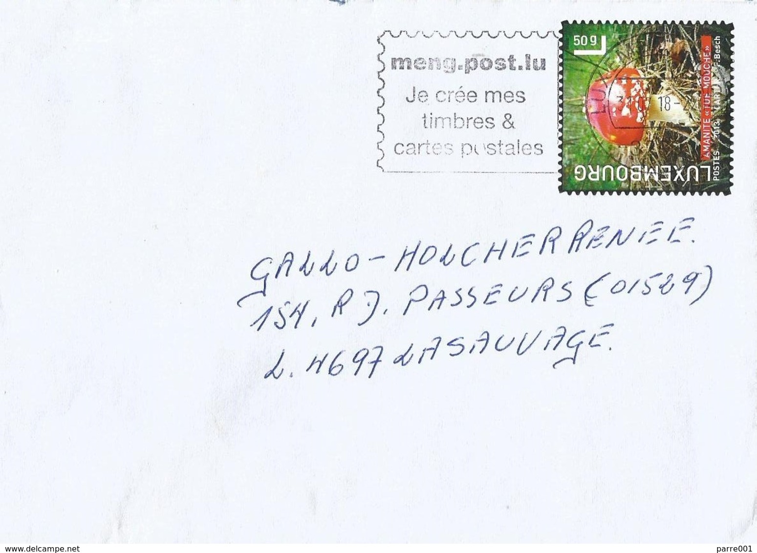 Luxembourg 2018 Fly Agaric Amanita Muscaria Mushroom Cover - Lettres & Documents