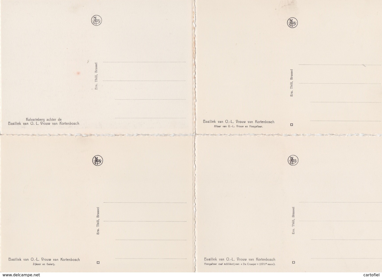 SINT-TRUIDEN-KORTENBOS-CORTENBOSCH-BASILIEK-VAN O.L.VROUW-VOLLEDIGE REEKS VAN 15 KAARTEN-MOOIE STAAT-ZIE 8 SCANS - Sint-Truiden