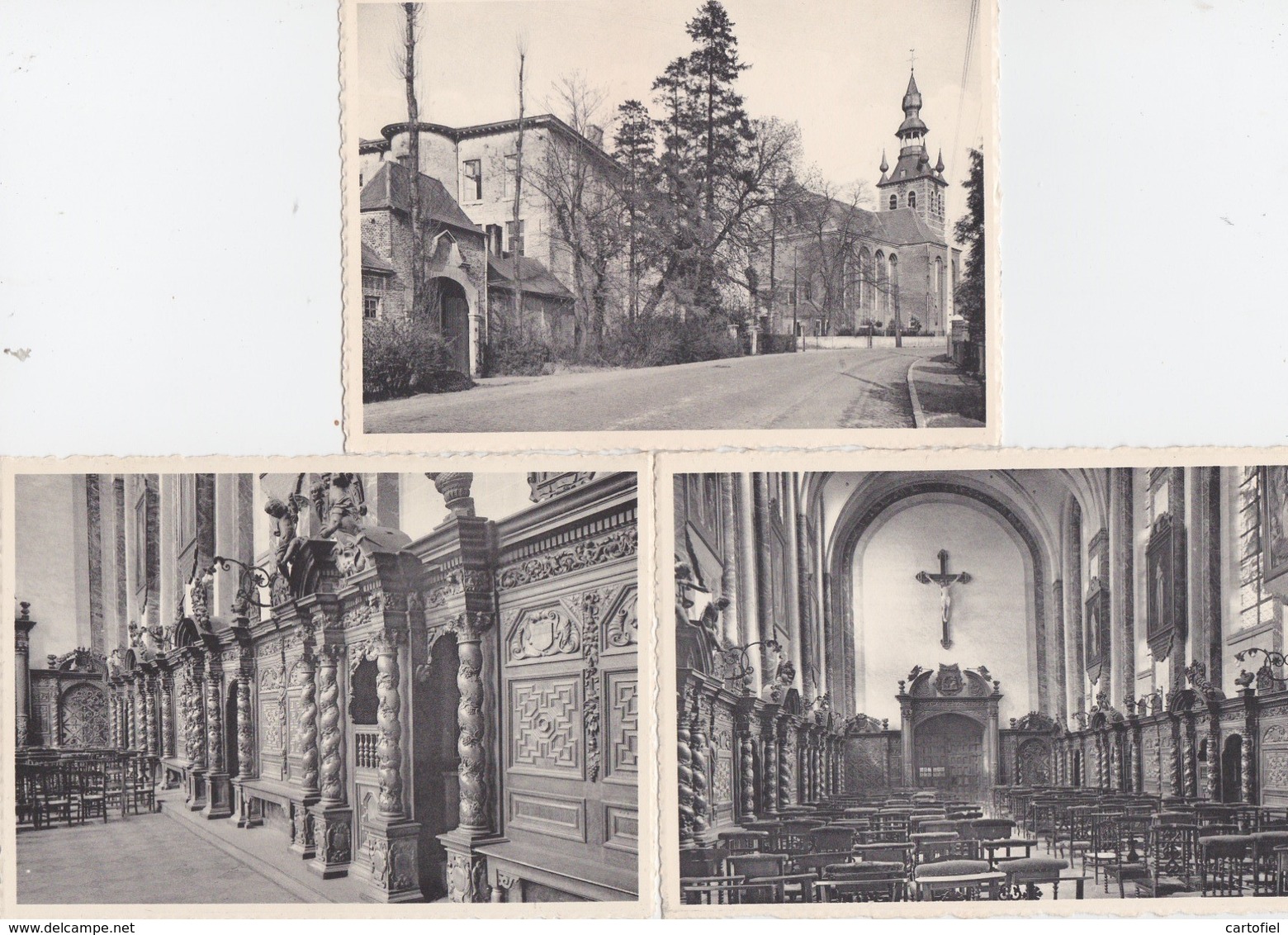 SINT-TRUIDEN-KORTENBOS-CORTENBOSCH-BASILIEK-VAN O.L.VROUW-VOLLEDIGE REEKS VAN 15 KAARTEN-MOOIE STAAT-ZIE 8 SCANS