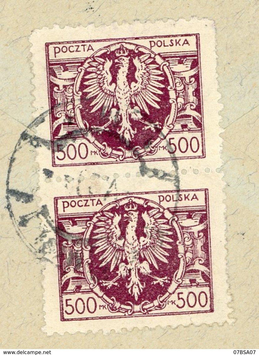 POLOGNE ENV 1928 PRZEMLSL LETTRE RECOMMANDEE AVEC COMPO N) 229 ET 265