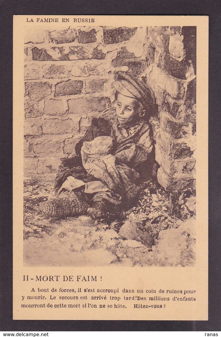 CPA Russie Bolchévick Bolchévique Russia Russian La Famine En Russie Non Circulé - Rusia
