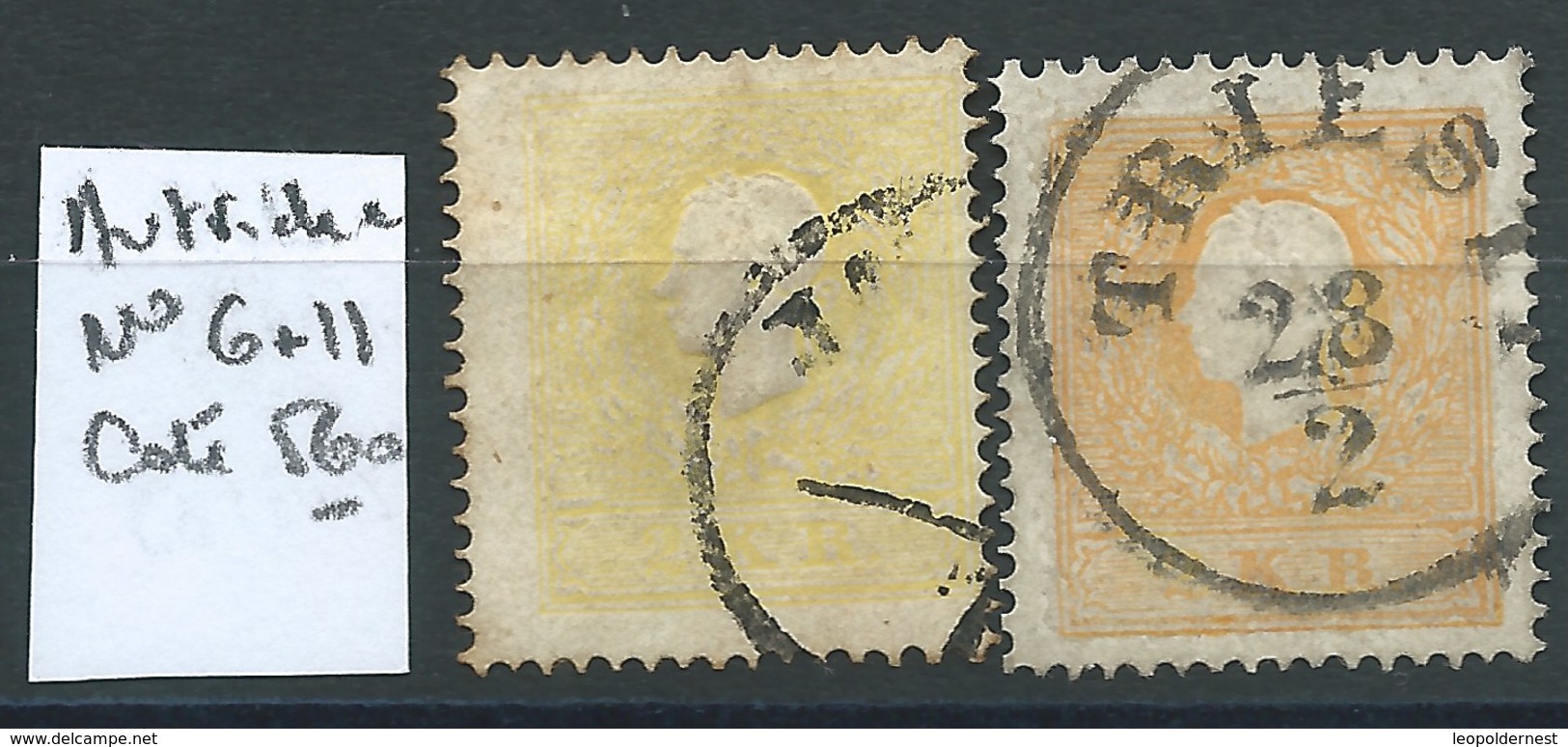 AUTRICHE : N°6 + N° 11. Cote 560 €. - Used Stamps