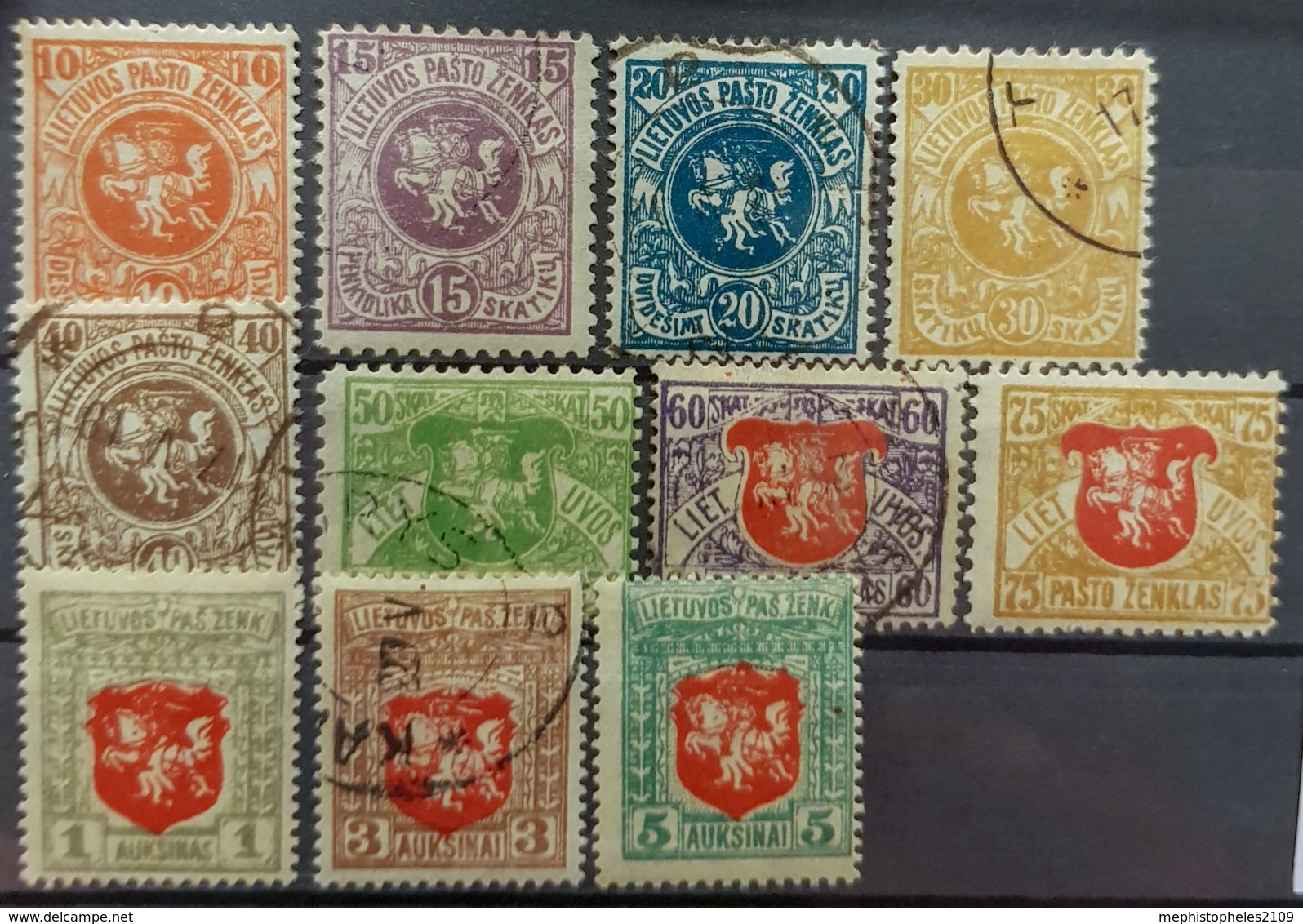 LITHUANIA 1920 - MLH/canceled - Sc# 50-60 - Complete Set! - Lituania