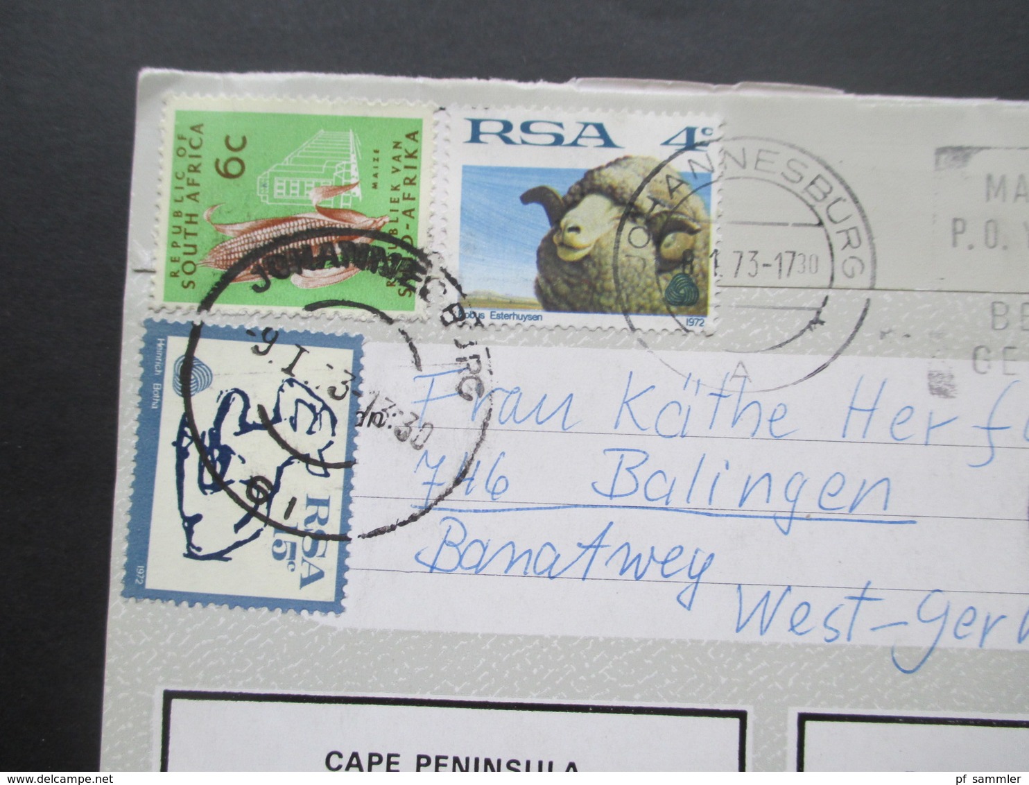 Süd Afrika RSA South Africa Cape Peninsula / Kaapse Skiereiland Lettercard / Leporello - Storia Postale