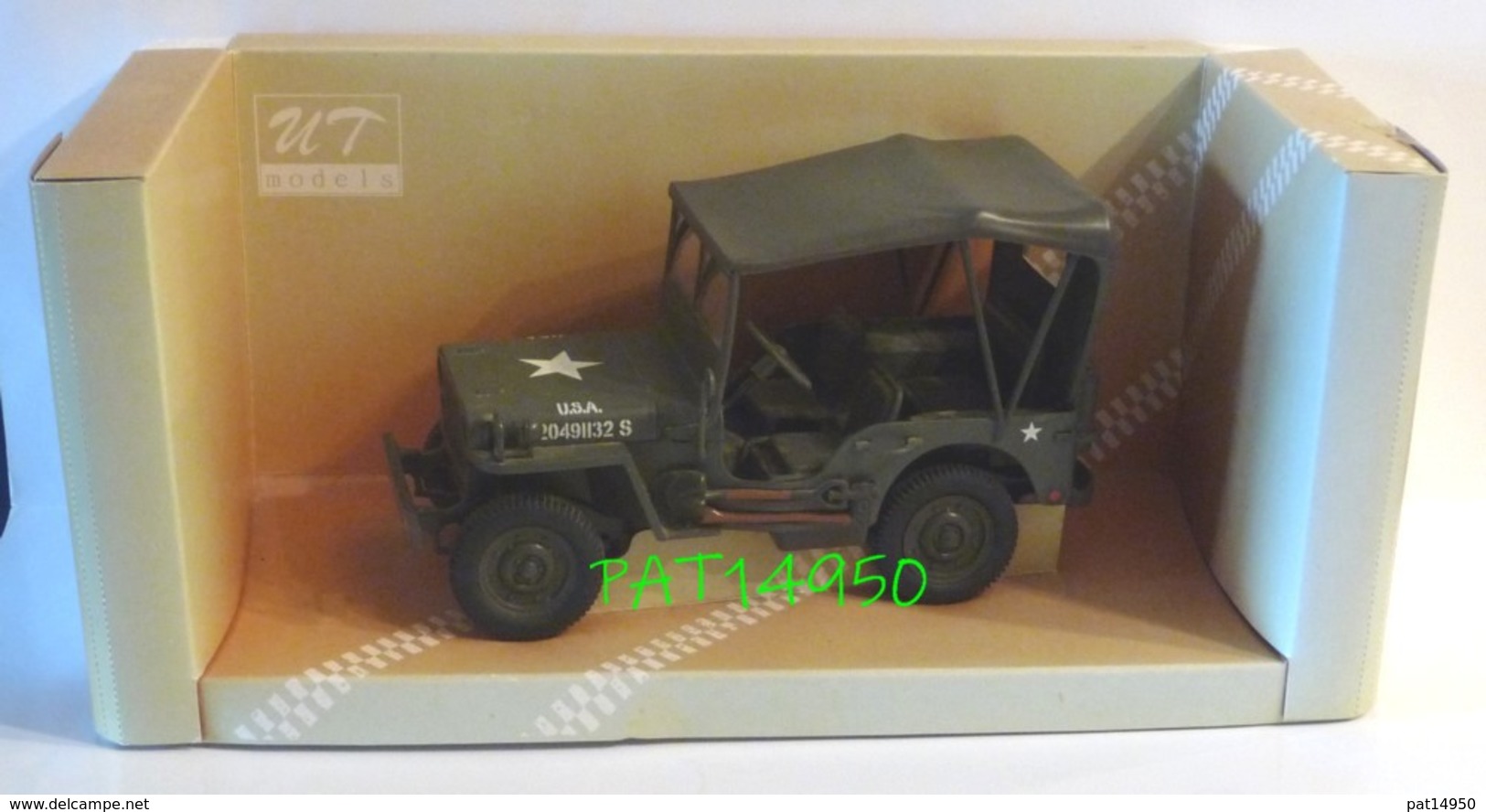 JEEP WILLYS MILITAIRE ECH 1/18 Marque UT MODELS - Militaria