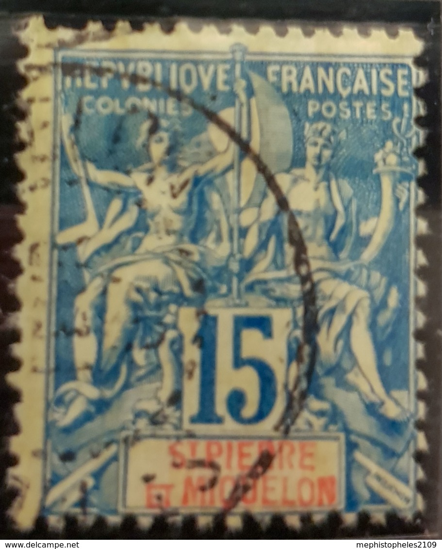ST. PIERRE ET MIQUELON 1892 - Canceled - YT 64 - 15c - Oblitérés