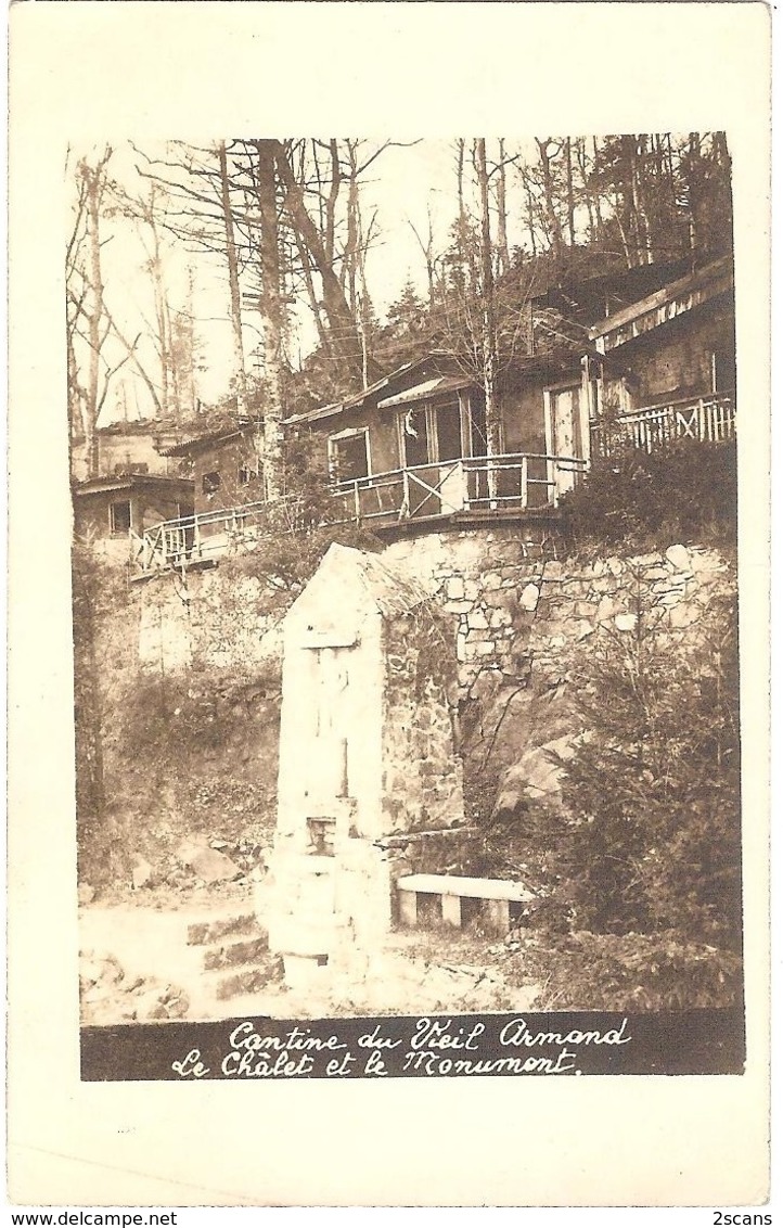 Dépt 68 - HARTMANNSWILLER - Hartmannswillerkopf ("VIEIL ARMAND") - CARTE-PHOTO - CANTINE - Le Chalet Et Le Monument - Autres & Non Classés