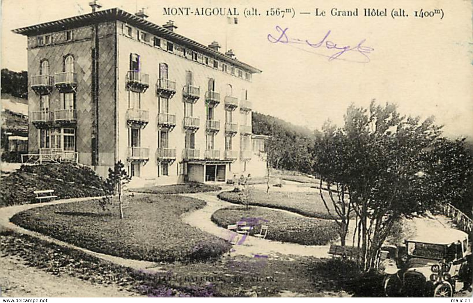 - Gard -ref-A417- Mont Aigoual - Le Grand Hotel - Hotels - Carte Bon Etat - - Sumène