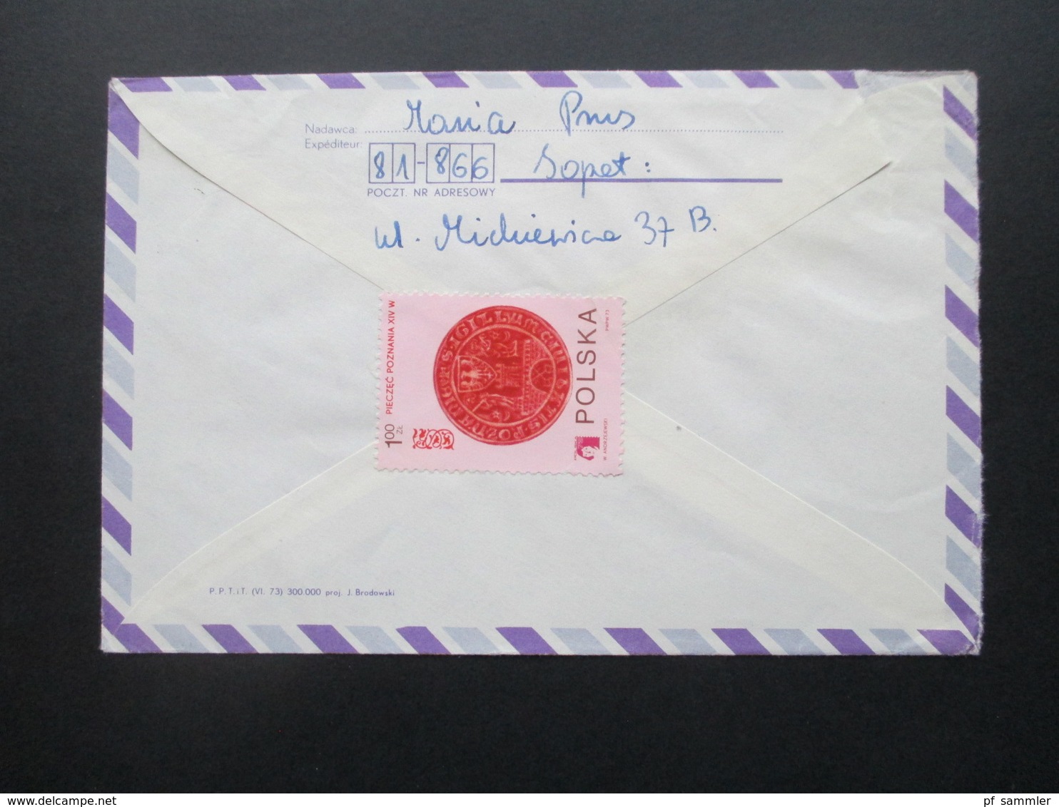 Polen Sopot 1973 Luftpost Ganzsachen Umschlag Mit Zusatzfrankatur Nach Mombasa Kenya An Das Ambassador House / Botschaft - Covers & Documents