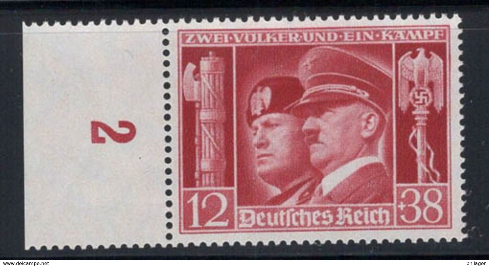 Deutsches Reich 1941 Mi. 763 Postfrisch 100% Mussolini, Persönlichkeit - Ungebraucht