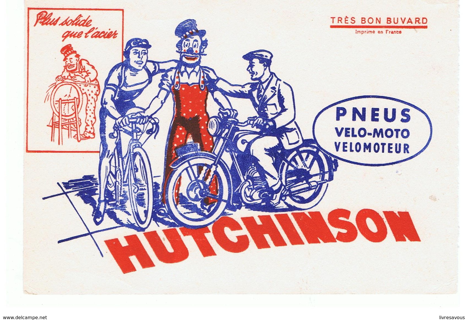 Buvard HUTCHINSON Pneus Vélo-Moto Vélomoteur - Moto & Vélo