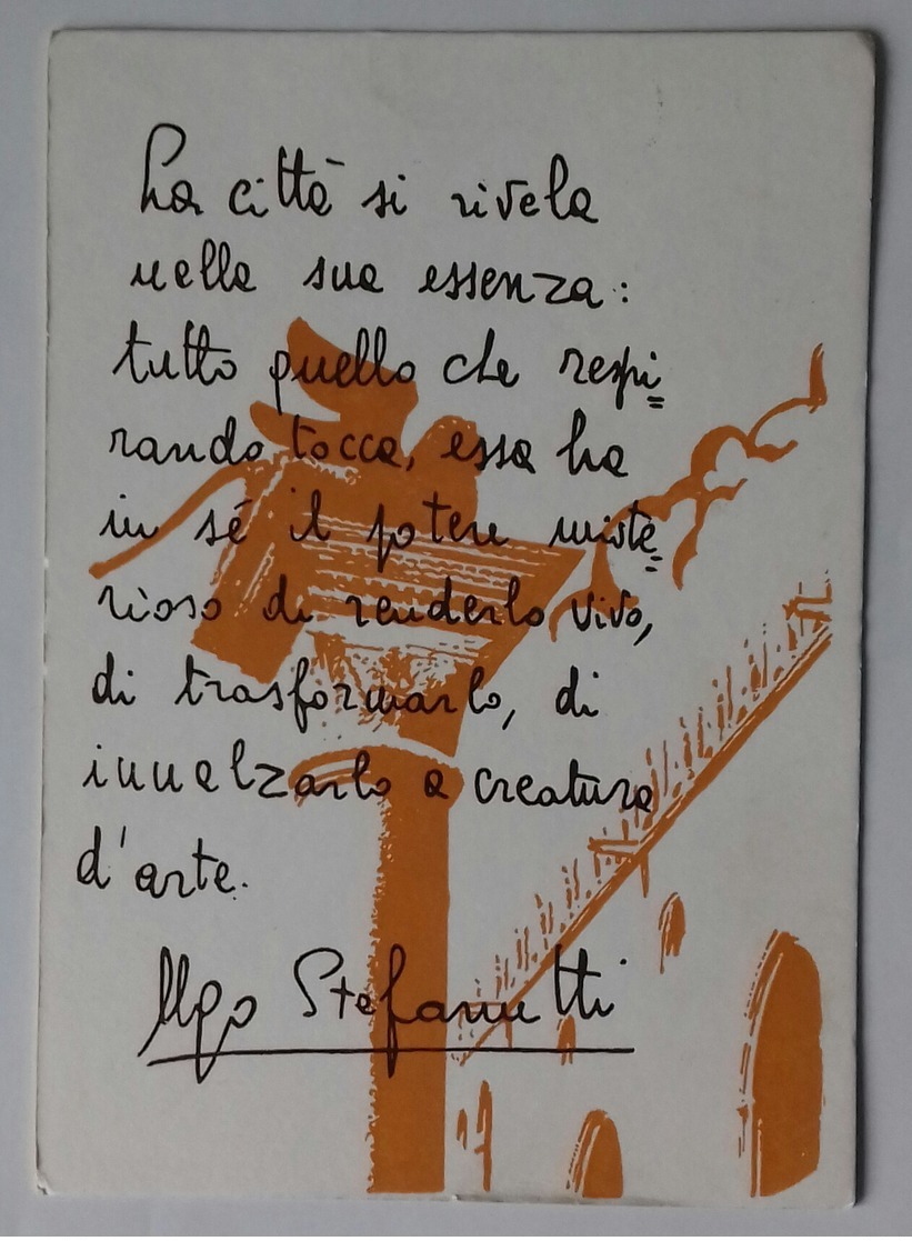 Cartolina UGO STEFANUTTI - Poesia - Venezia - Viaggiata - Sonstige & Ohne Zuordnung