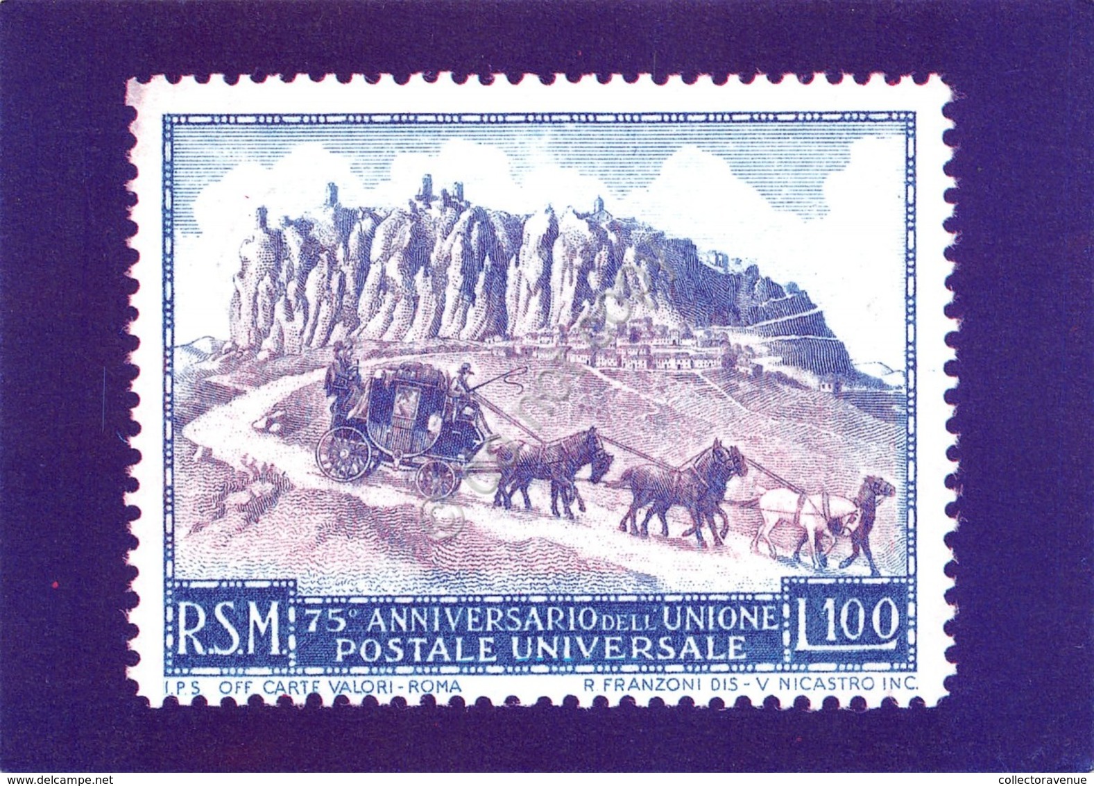 Cartolina San Marino 75 Anniversario Unione Postale 1987 - San Marino