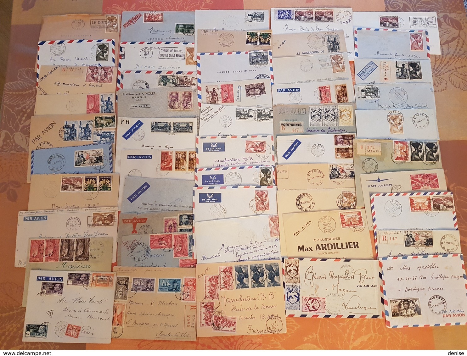 Lot De 100 Enveloppes AEF -AOF - Beaux Affranchisements Et Petits Bureaux - DEPART 1 EURO - Lettres & Documents