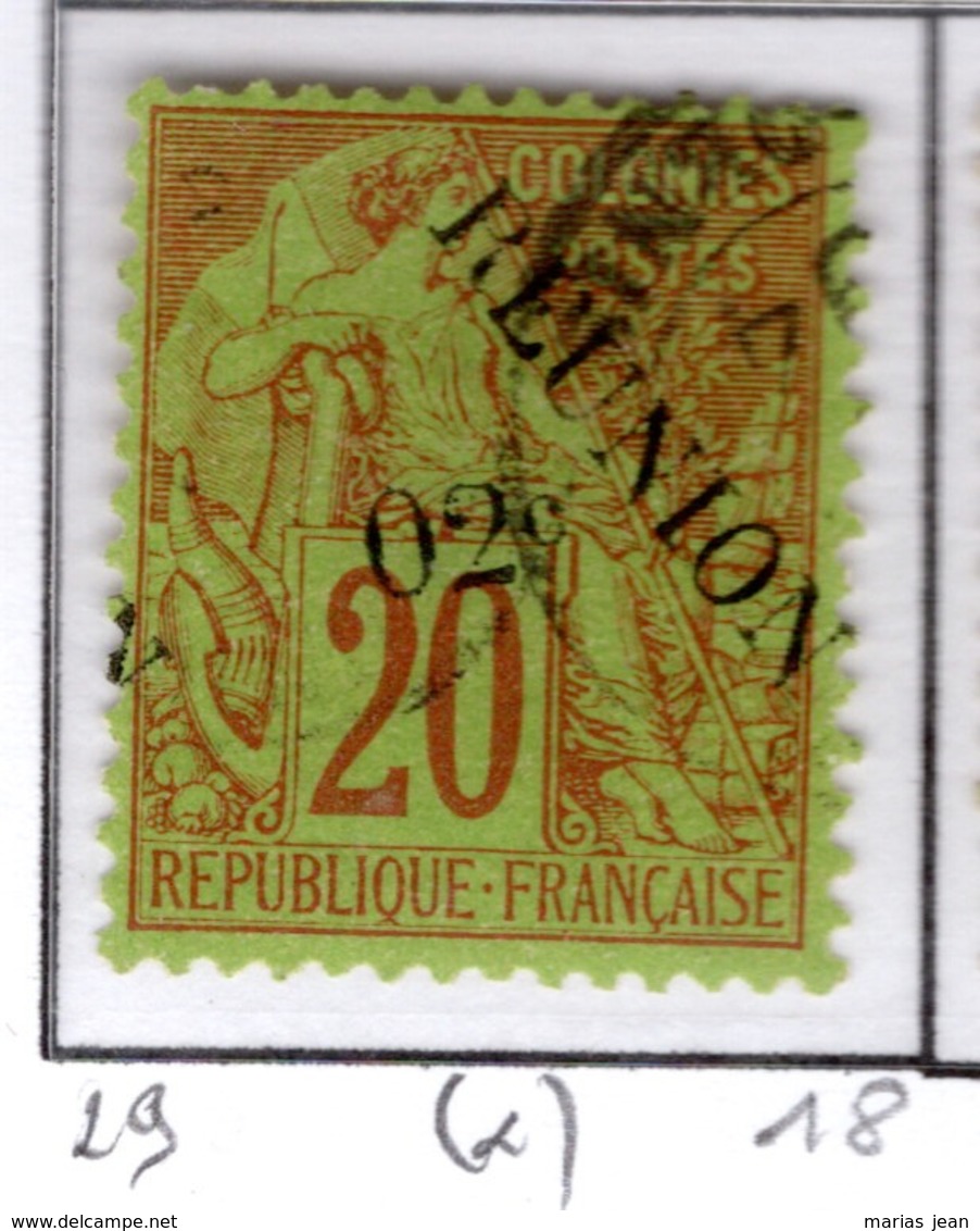 Ex Colonie Française  *  La Réunion  *  Poste  29  Obl* - Ungebraucht