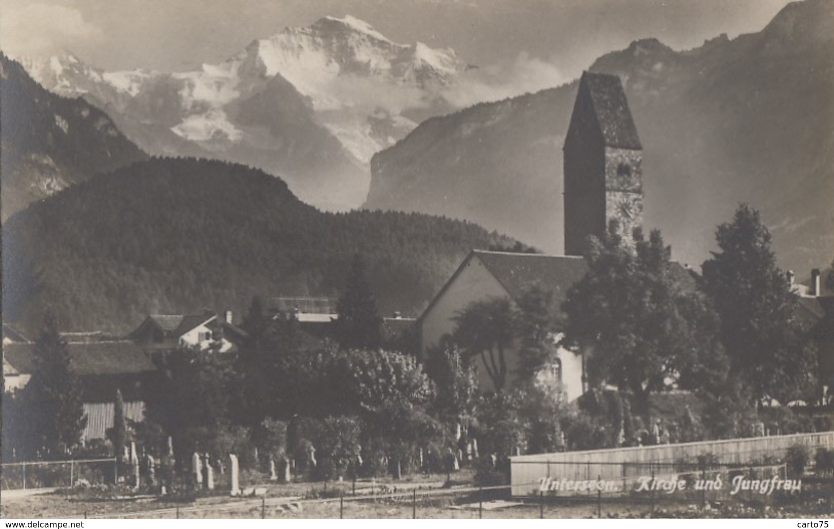 Suisse - Unterseen - Kirche Und Jungfrau - Unterseen